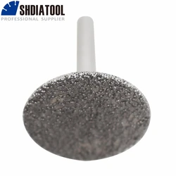 SHDIATOOL 1Pc Dia35mm Vacuum Brazed Diamond Discs 6mm Shank Saw Blade Professional Cutting Grinding Engraving Stone Concrete