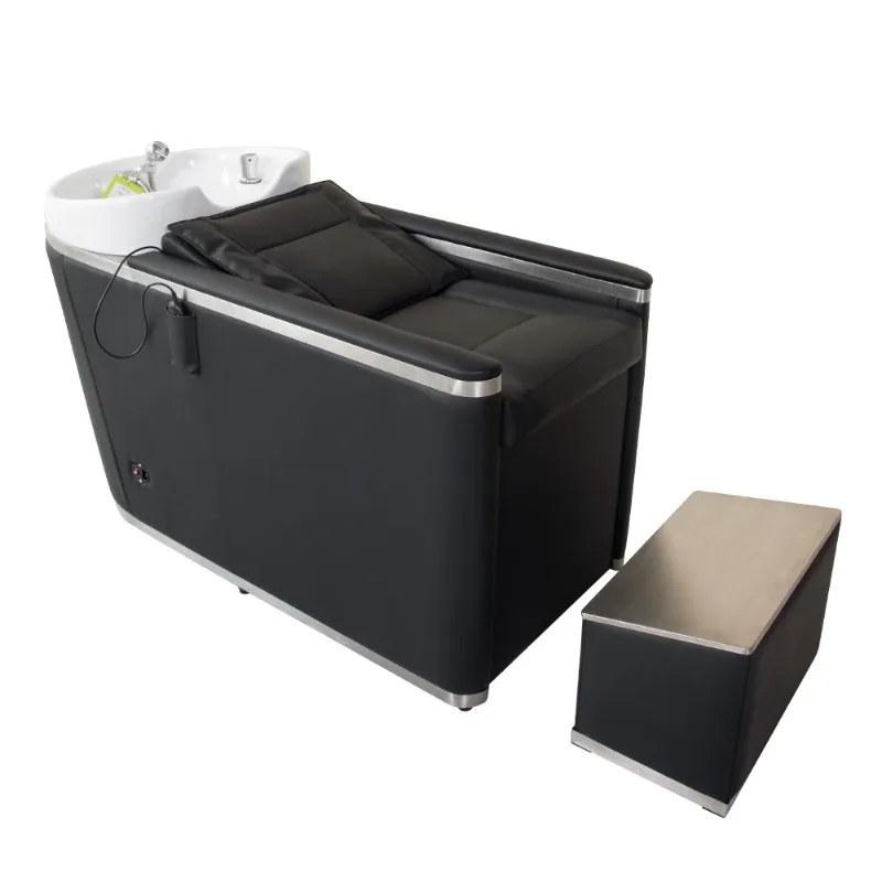 

Hair salon shampoo bed ceramic basin massage semi-reclining