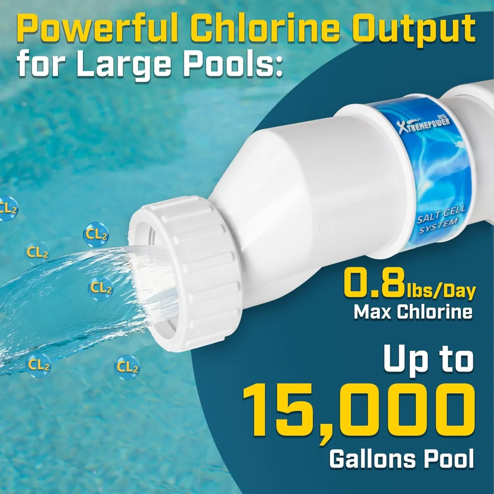 

Universal Salt Cell Plate Up to 15,000 Gallons Chlorination Salt Cell GLX In-Ground Swimming Pool Cell Plate Build-in