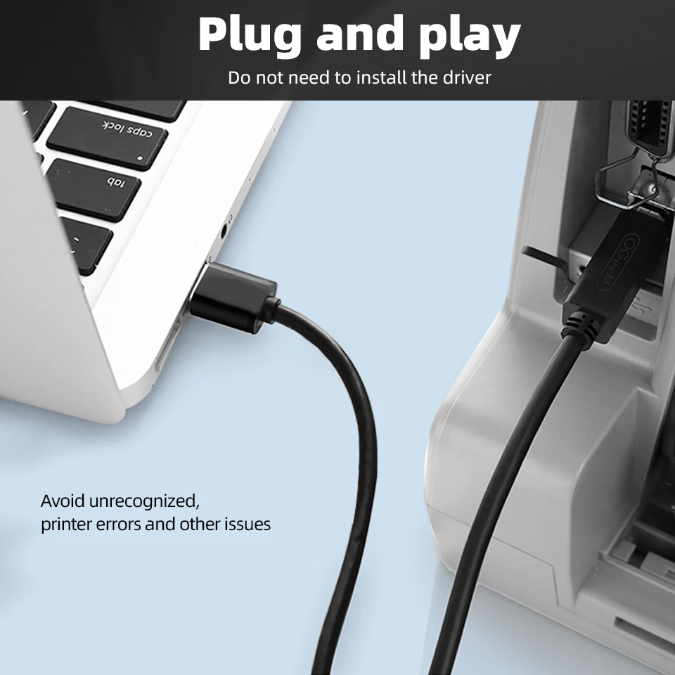 USB-Kabel für Drucker Hoch geschwindigkeit von A zu B Stecker zu Stecker USB-Drucker Kabel Daten synchron isation für 3D-Etikettendrucker Lenovo 1m 1,5 m 2m 3m 5m