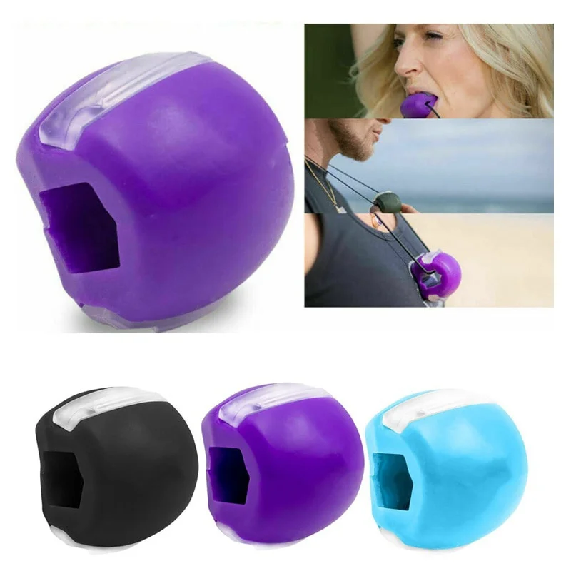 

1pcs Jaw Exerciser Ball Facial Muscle Trainer Exercise Line Fitness Ball Silica Gel Neck Face Toning Jaw Muscle Training