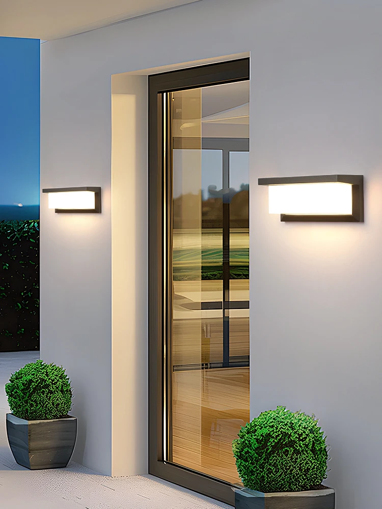 LED في الهواء الطلق الجدار الخفيفة الحديثة داخلي المنزل مقاوم للماء IP65 فناء ضوء الشرفة ضوء شرفة الجدار ضوء بارك ضوء الزخرفية