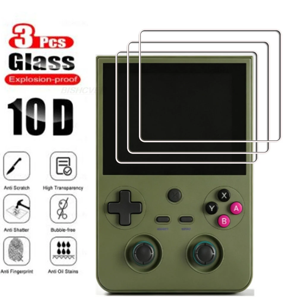 3 Stück hochwertige Schutzfolie aus gehärtetem Glas für ANBERNIC RG477V, 4,7 Zoll, ANBERNICRG477V, RG 477V – Displayschutzfolie für Handheld-Spielekonsole.