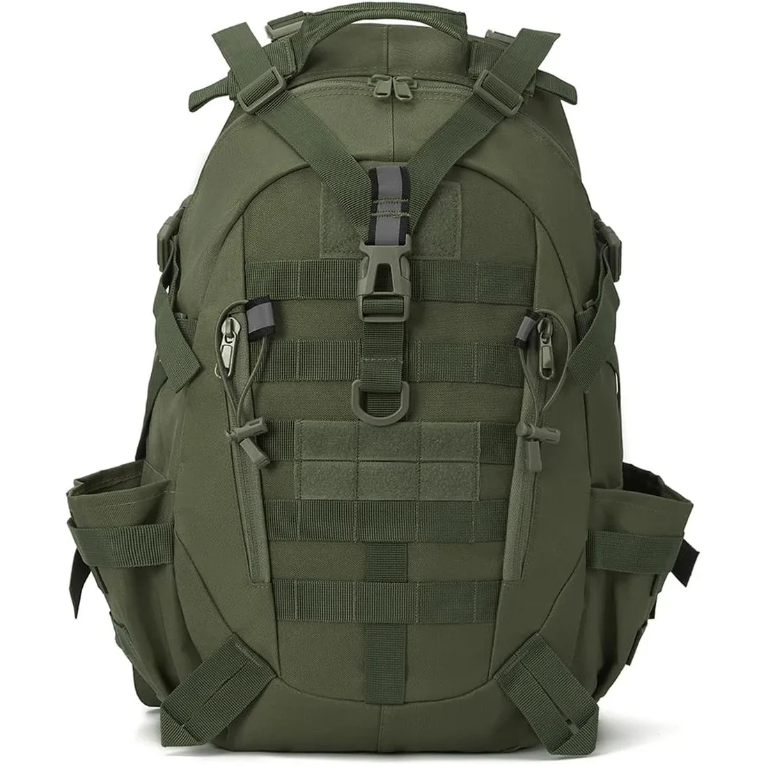 40L Tactical Reflective Backpack Outdoor Molle Camouflage Rucksack Assault Bag Hiking Camping Hunting Travel Riding Knapsack