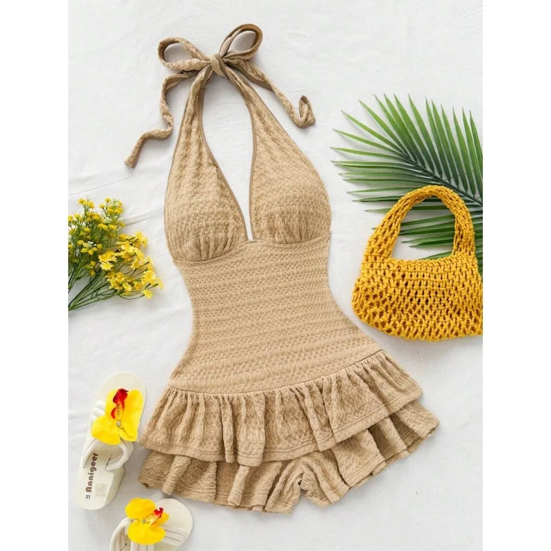 

Striped Halter Jumpsuit Low Waist Short Pants Women's One-Piece Suit Cross-Border Fashion Spring Collection 2026