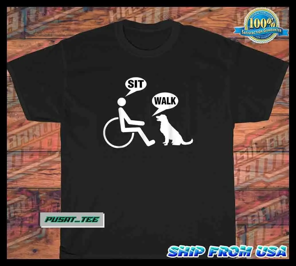 Wheelchair Humor Joke For A Disability American Funny Logo T-Shirt Size S-5XL