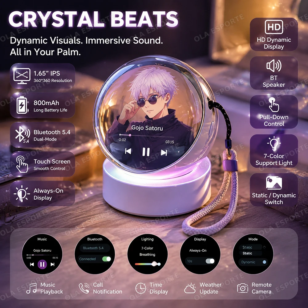Smart Home Icon - Boule de cristal 3D avec vidéo,