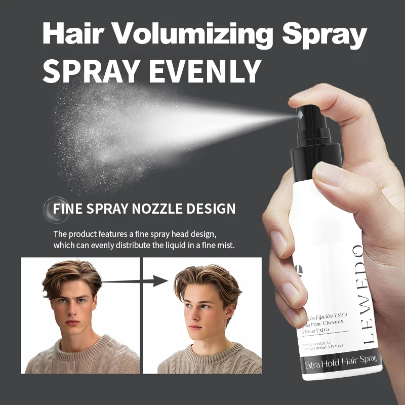 Hair Volumizing Spray Water Applicator for Lasting Styling Hair Building Fibers Hairdresser Water Hair Fiber Fixing Fluffy Spray