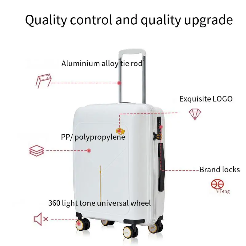 كلمة مرور للالصعود على مدار الساعة بحجم 20 بوصة من MOGB Suicase TSA حقائب من البولي بروبلين للأمتعة مزودة بكتم صوت للسيدات ومتينة