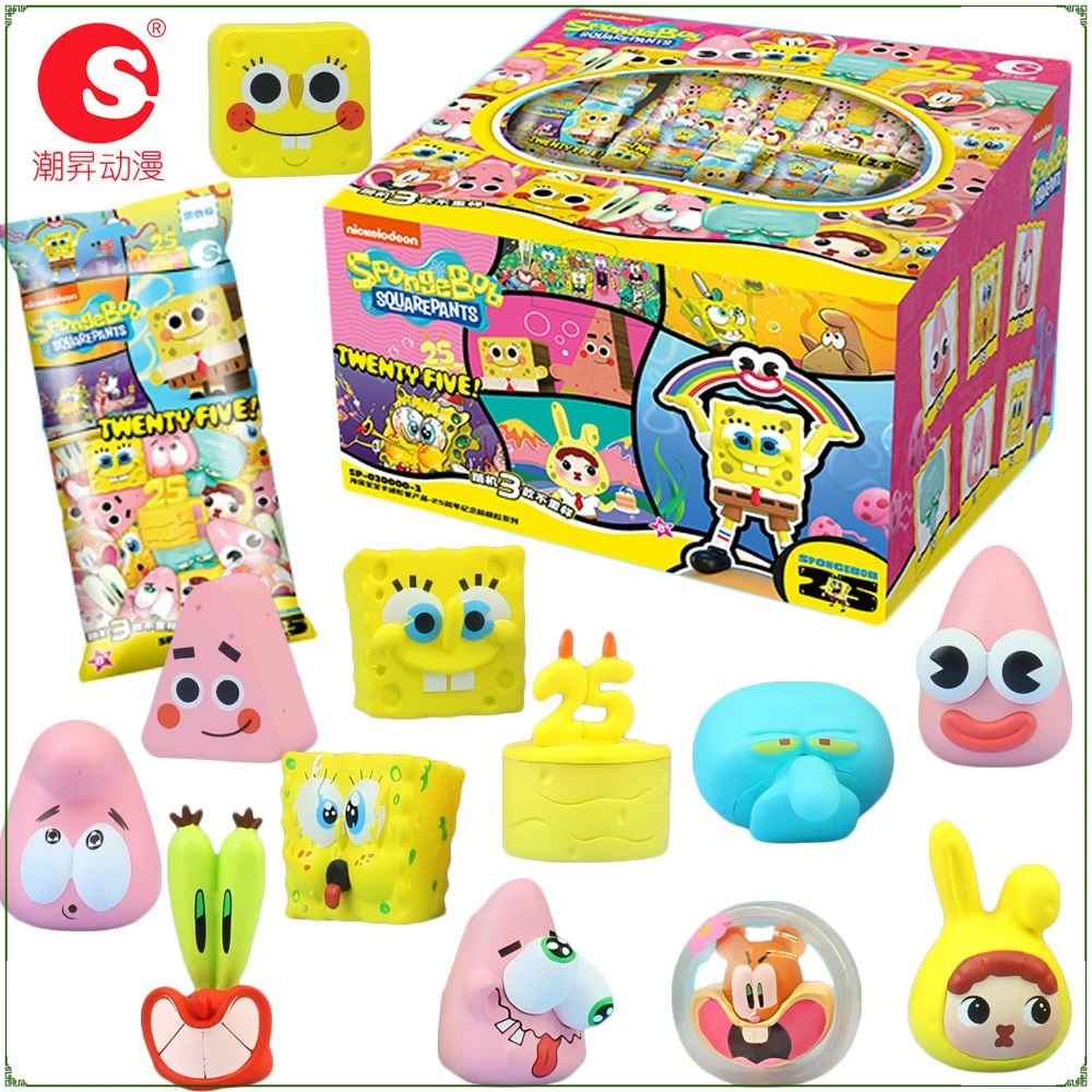 

Original SpongeBob SquarePants Cute Item Series Mini Blind Box Cartoon Q-version Characters Model Decorative Ornament Fans Gifts
