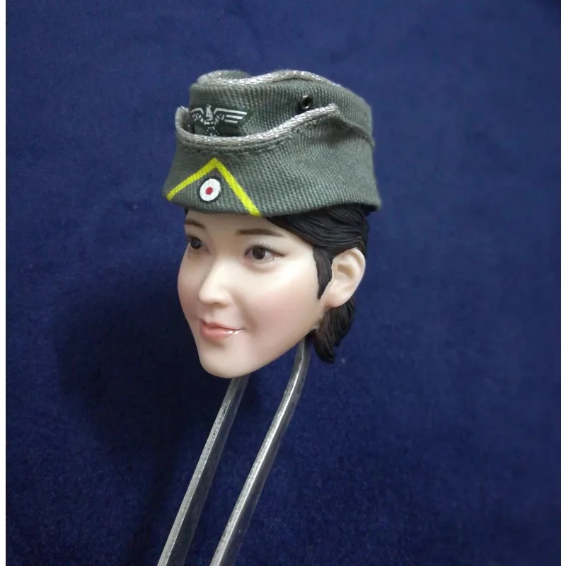 

1/6 Scale Female Soldier Hard Haircut Flight Attendants Beauty Head Sculpt Fit 12'' Action Figure White Skin Body Decoration