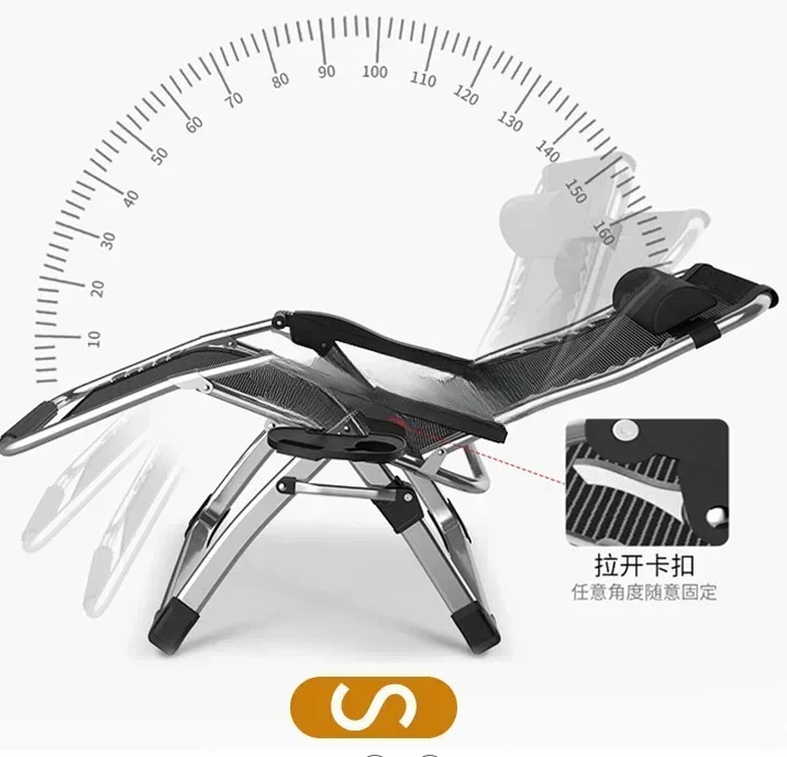 Folding Zero Gravity Chair Recliner with warm cushion For Office Beach Chairs with Armrest Adjustable Lounge Breathable Chair