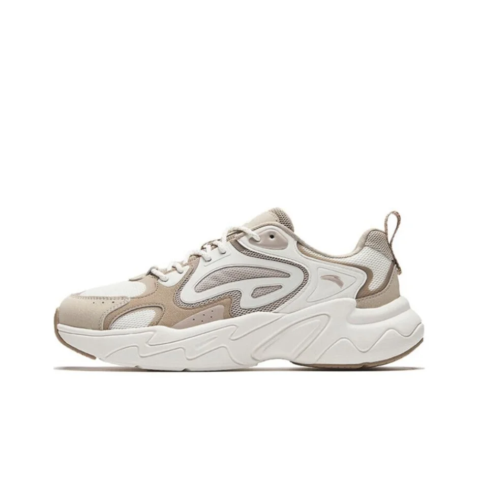 Anta Pulse Textile, Synthetic Leather Abrasion Resistant Low top Casual Shoes Men's White Brown 112528856-5