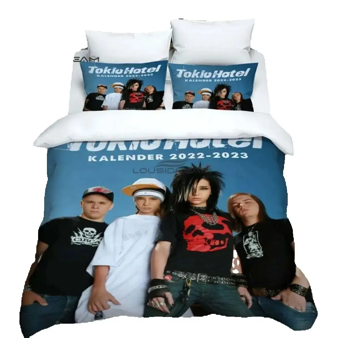 Rock band Duvet Cover Set HD Comforter Cover Tokio Hotel band printed Bedding Set for Kids Bedding Sets Bedclothes Bedroom Decor