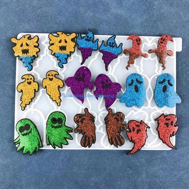 573B هالوين شبح الحلق قالب السيليكون مع العفن المصنوع يدويًا #5