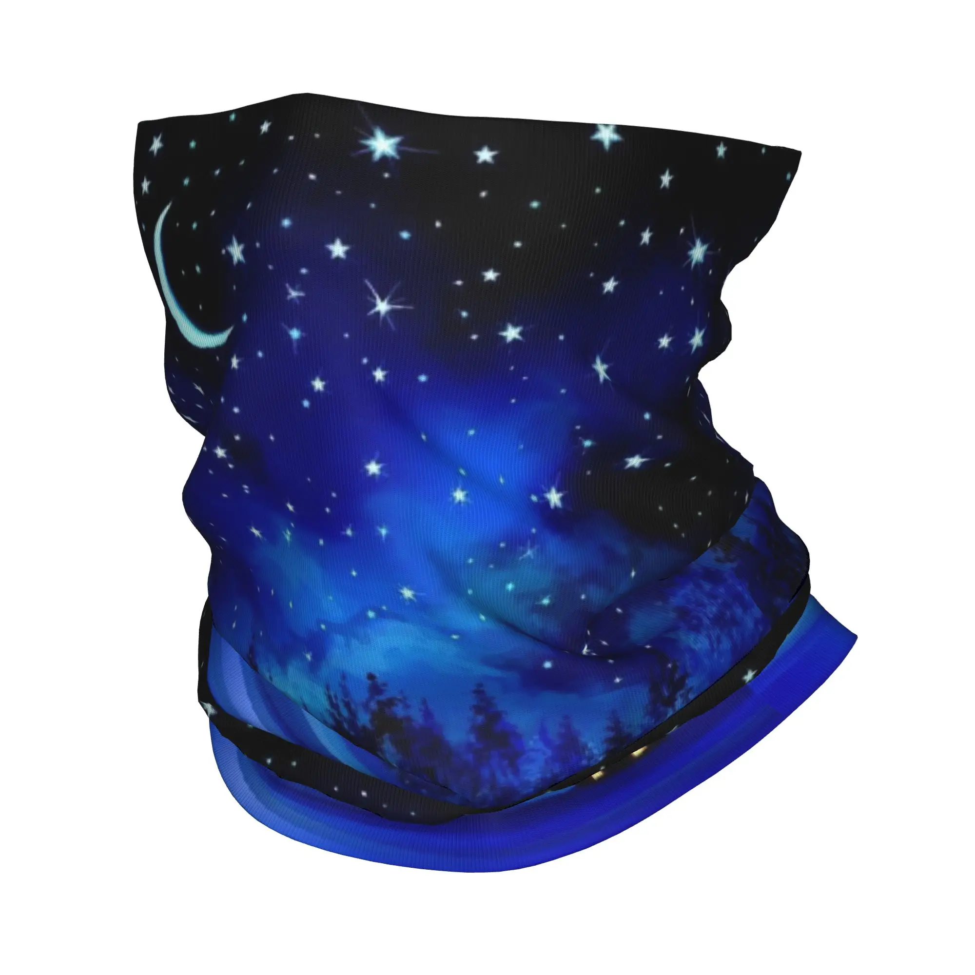 

Starry Night Sky Moon Pattern Bandana Neck Cover Printed Wrap Scarf Warm Headwear Cycling For Men Women Adult