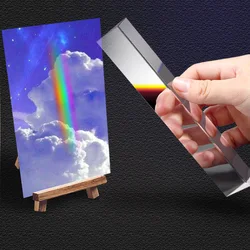 50/80/100/150mm Triangular Prism Rainbow Prisma Crystal Glass Physics Photographic Teaching Tool for Children Students Supplies