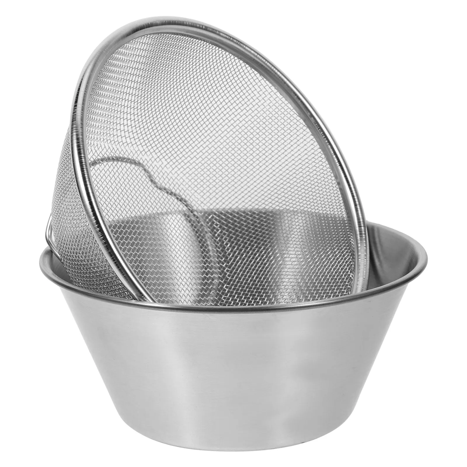 

1Set Stainless Steel Draining Basket Rice Colander Strainer Fruit Vegetable Cleaner Fine Mesh Kitchen Basin Multifuntional Food