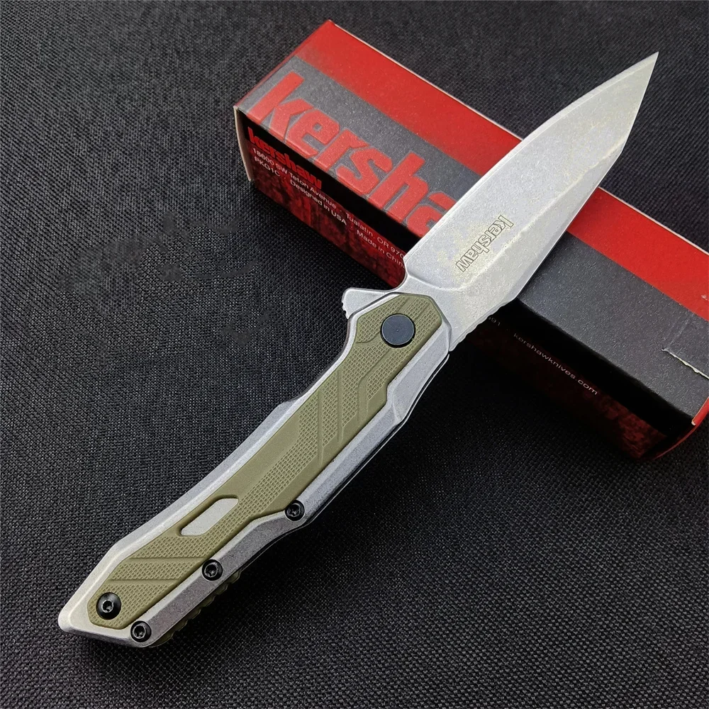 KS 1369 Salvage Pocket Folding Knife 8Cr13Mov Blade G10 Handle Outdoor Camping Hunting Survival Rescue EDC Knives Gift