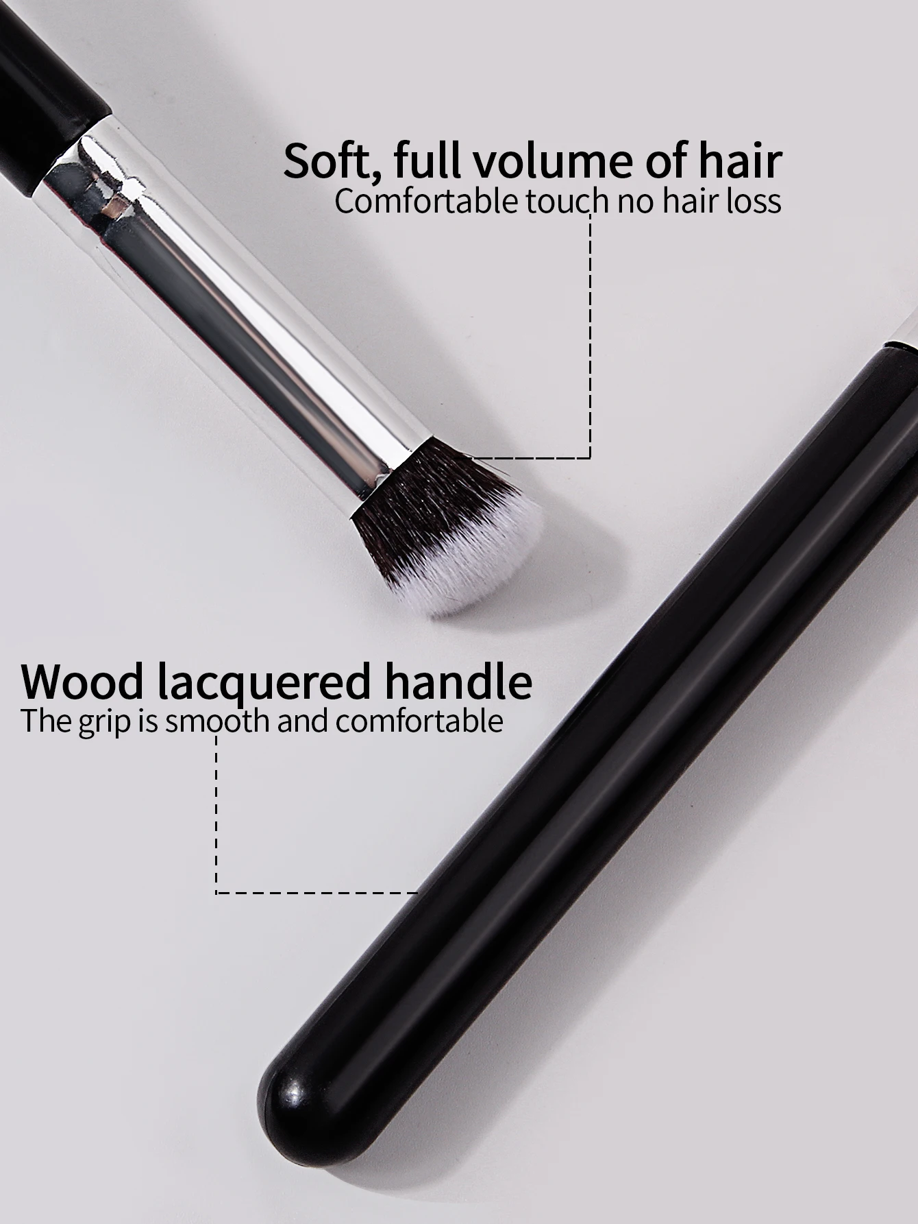 2 uds 270 brocha correctora de cabeza redonda, brocha para base, brocha de maquillaje de cerdas suaves multifuncional, brocha para colorete, herramientas de maquillaje