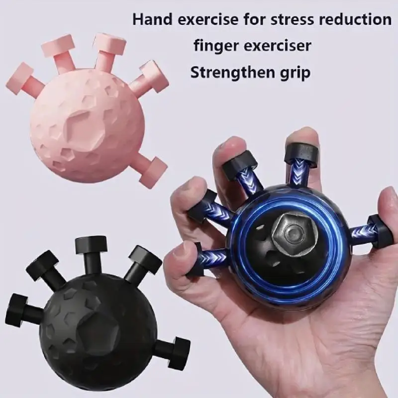 

NEW Finger Exerciser Trainer Hand Grip Strengthener Adjustable Power Training Hand Balls Gripper Hand Strength Exerciser