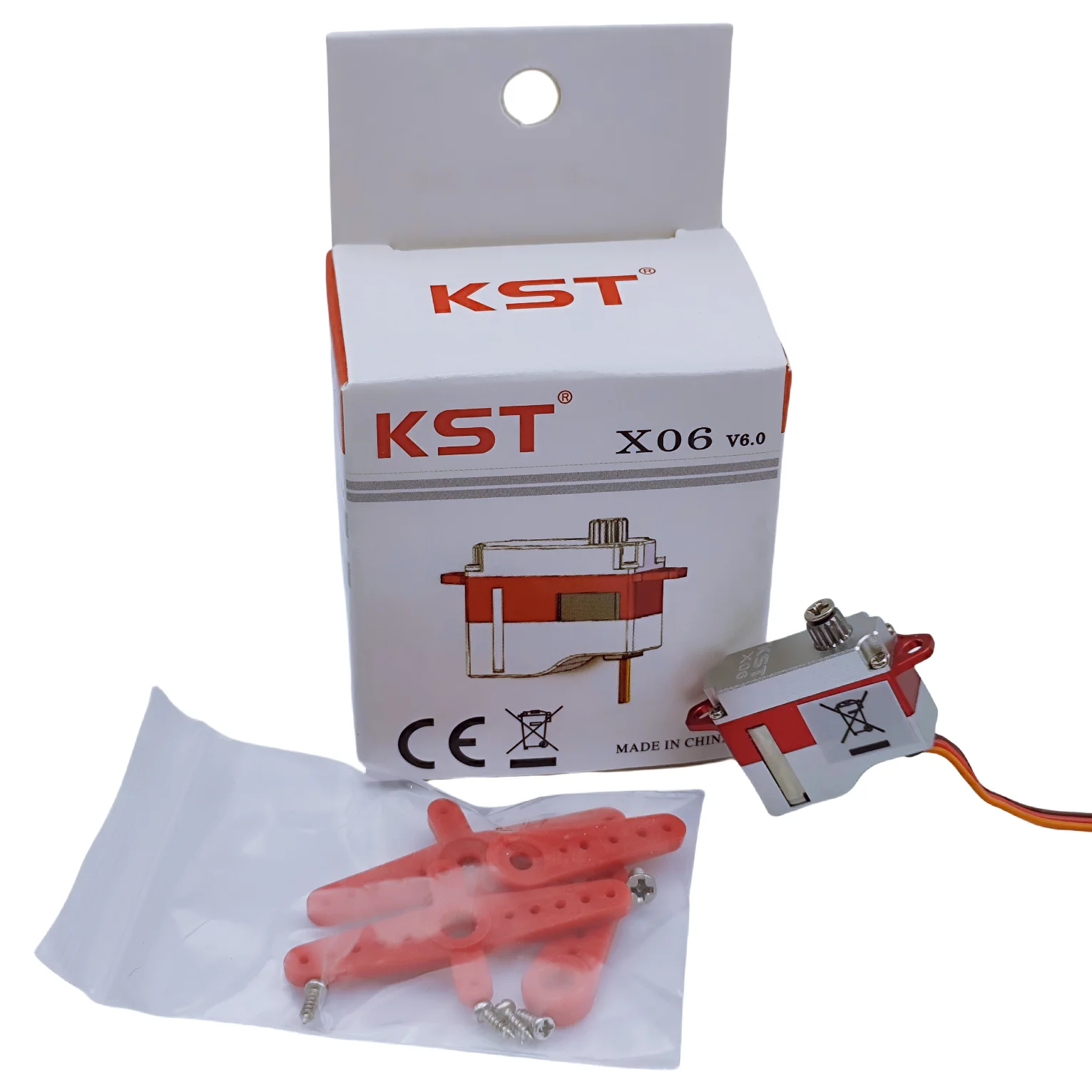KST X06 V6.0 1.8Kgf.cm 0.07sec HV Cyfrowy Bezrdzeniowy Silnik Serwo DC z Metalowymi Przekładniami do Modeli RC, Samolotów i Zabawek — zdjęcie produktu 6