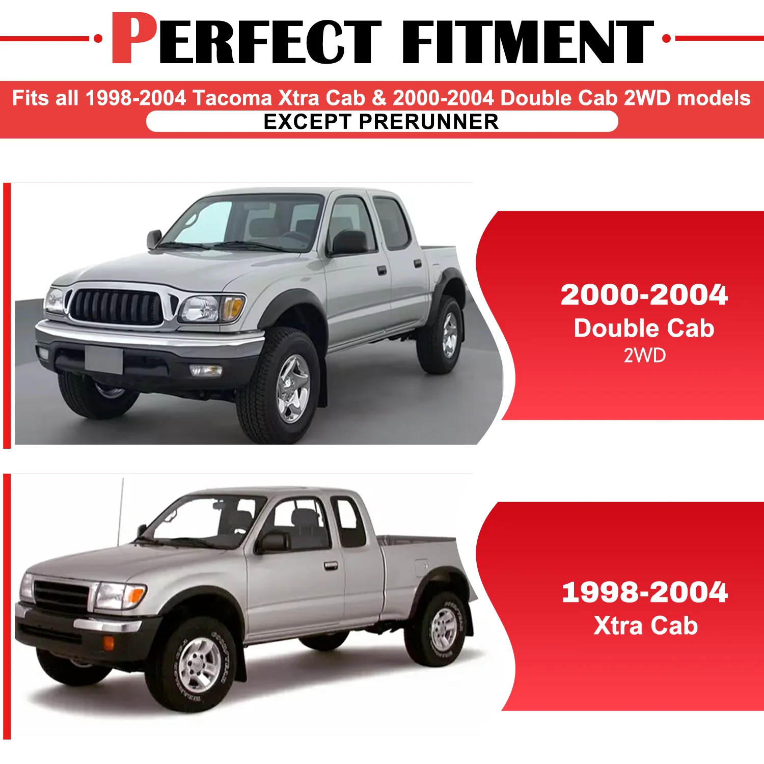 قسم الإطار الأمامي لـ 1998-2004 Tacoma XtraCab & 2000-2004 Double Cab 2WD NEW