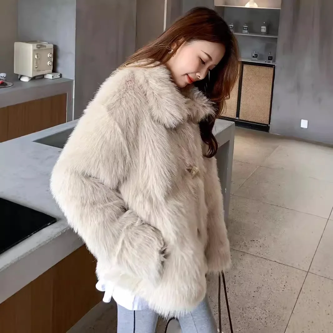 معاطف من الفرو الصناعي سترات نسائية Y2k ملابس خروج فضفاضة معطف ماكسي فروي أنيق وسميك ودافئ ملابس خارجية للعمل لخريف وشتاء 2025 #3