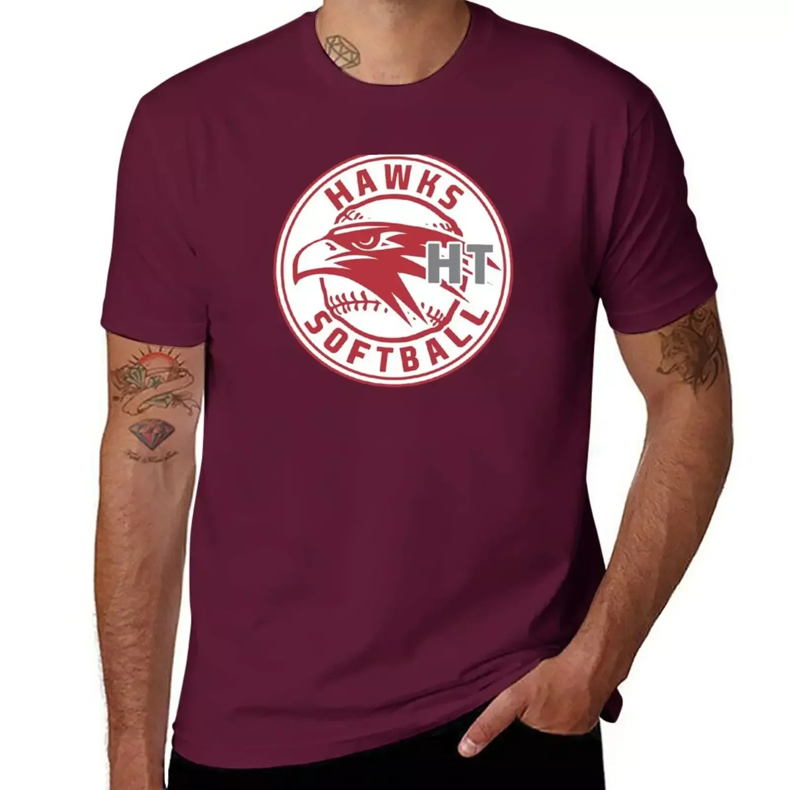 Haddon Township Hawks Softball 2022 T-Shirt plus sizes quick drying mens workout shirts