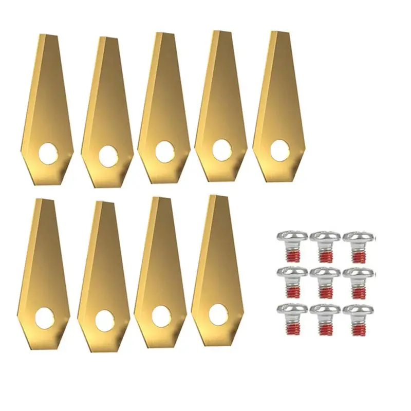 

Replacement Blades For Indego 800, 1000 1200 9Pcs Set- Titanium-Plated Stainless Steel Lawnmower