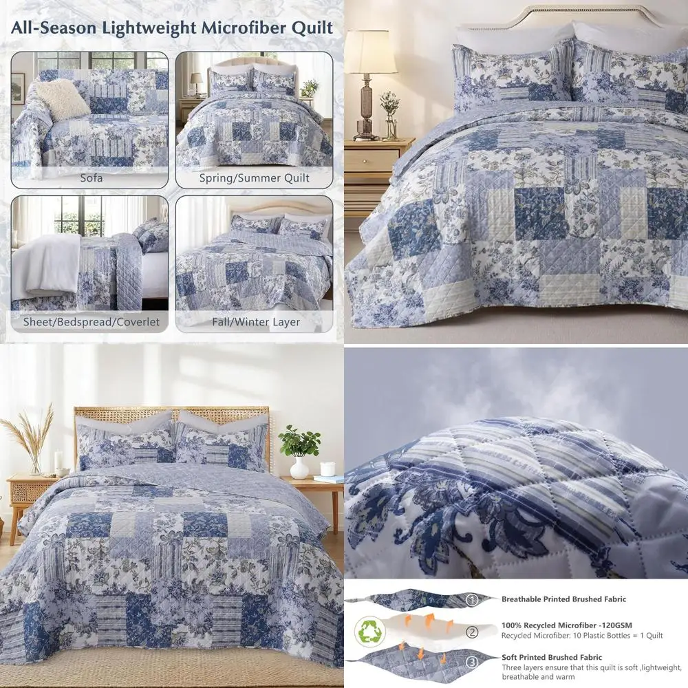 

Комплект одеял XL King 106x96 дюймов, синее покрывало в стиле бохо, комплект постельного белья, легкий комплект покрывала, двустороннее покрывало,