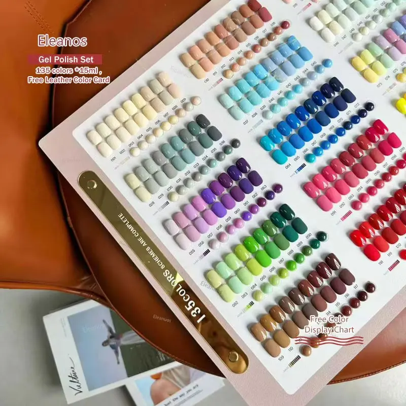 Eleanuos 135 stks 15 ml Nagelgel Set Met Kleurenkaart Voor Nagelsalon Groothandel UV Nagellak Lak 15 ML Manicure Gel Polish Kit