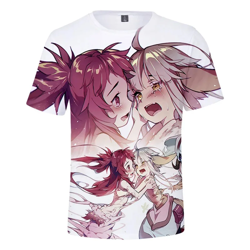 2025 yiyi2025yiyi2021 Nanachi صنع في الهاوية Reg Kawaii أنيمي T- ثلاثية الأبعاد طباعة الرجال النساء الشارع الشهير نمط س الرقبة تي شيرت Harajuku Ca #2