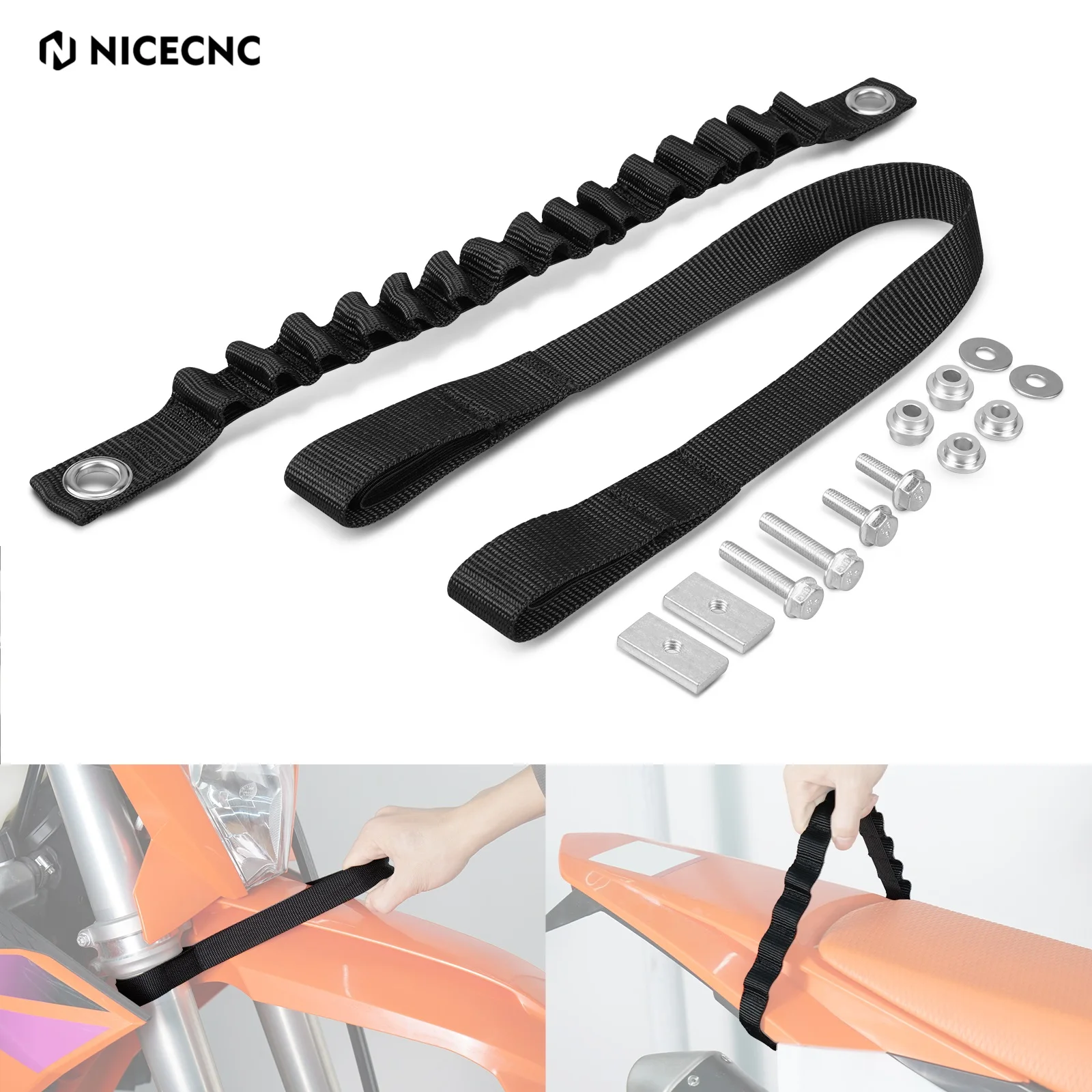 For 2026 2025 2024 Husqvarna TE 300 Motorcycle Front Rear Lift Pull Straps TE FE 501 450 350 300 250 200 150 125 FE 501W 350W