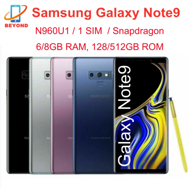 Samsung Galaxy Note9 N960U1 Note 9 128/512GB ROM 6/8GB RAM Octa Core 6.4‘  NFC Snapdragon Original 4G LTE Android Cell Phone - AliExpress