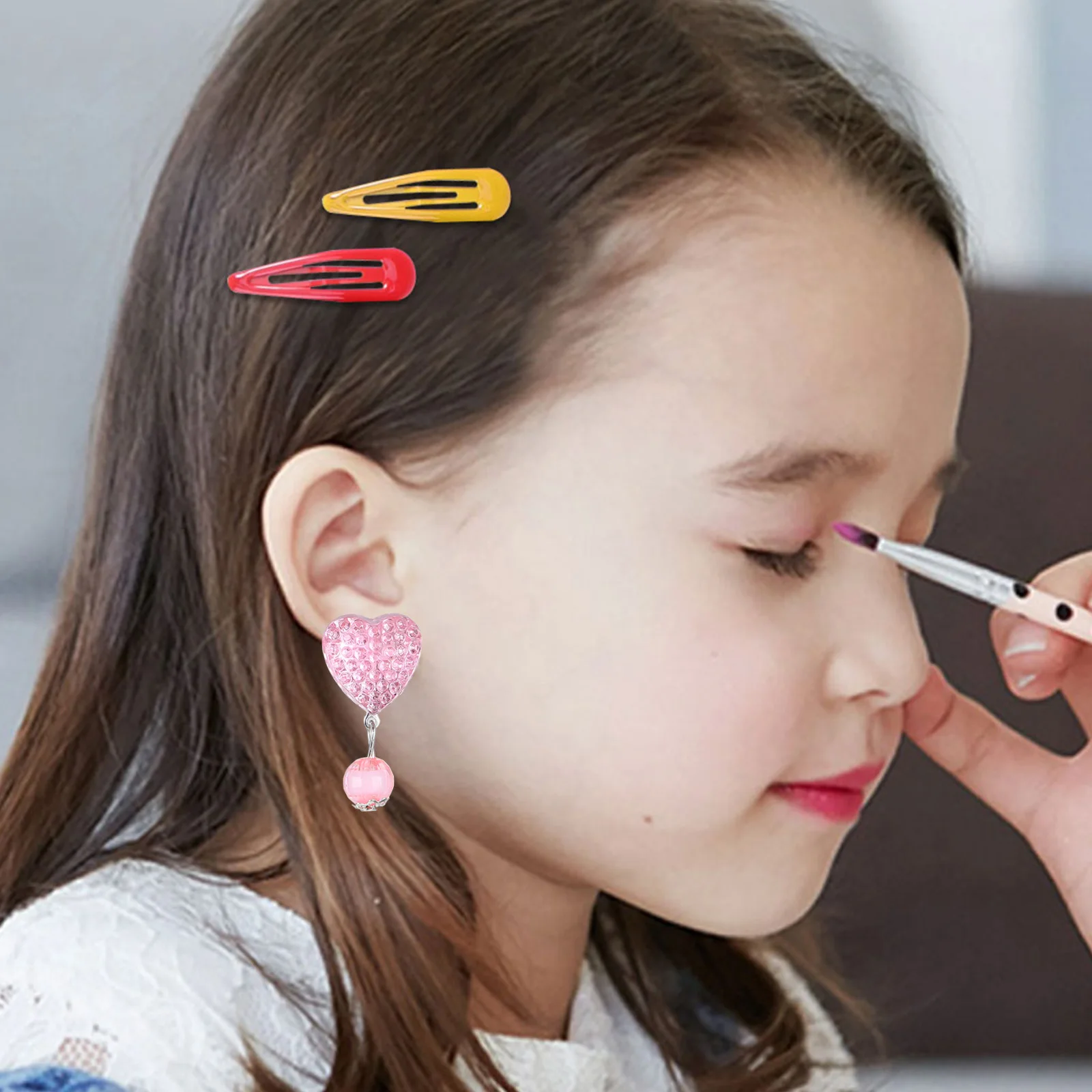 

Adorable Cartoon Shape Earring Clips Kids Decorative Earrings Safe Comfortable Clip on Girls Ear Accessory Kids Ear Clip