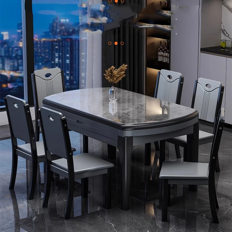 

Black High End Dining Table Italian Unique Floor Extendable Long Dining Table Centerpiece Kitchen Mesas De Jantar Home Furniture