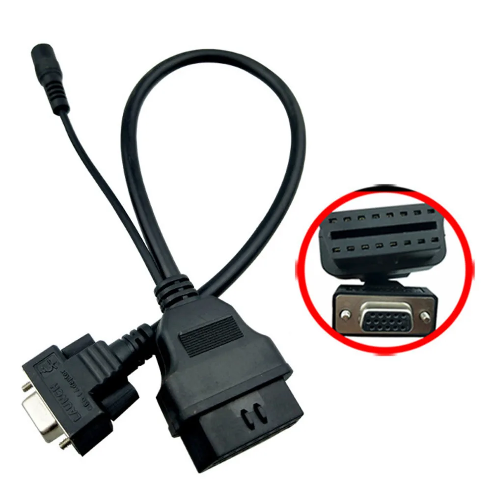 2024 New OBD To 15pin Cable Connector Adapter For Transmitting X431 Pro / Pro3s, X431pro, Pro3, IV, 3G, Pad, Bluetooth