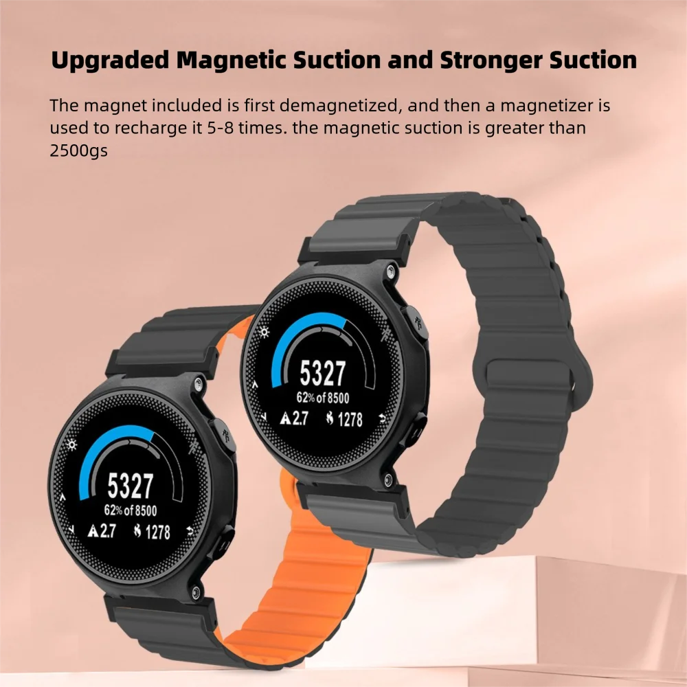 Magnetic Watch Band For Garmin Watch 235 Quick Release Breathable Silicone Replacement Adjustable Sport Smart Watch Strap Unisex