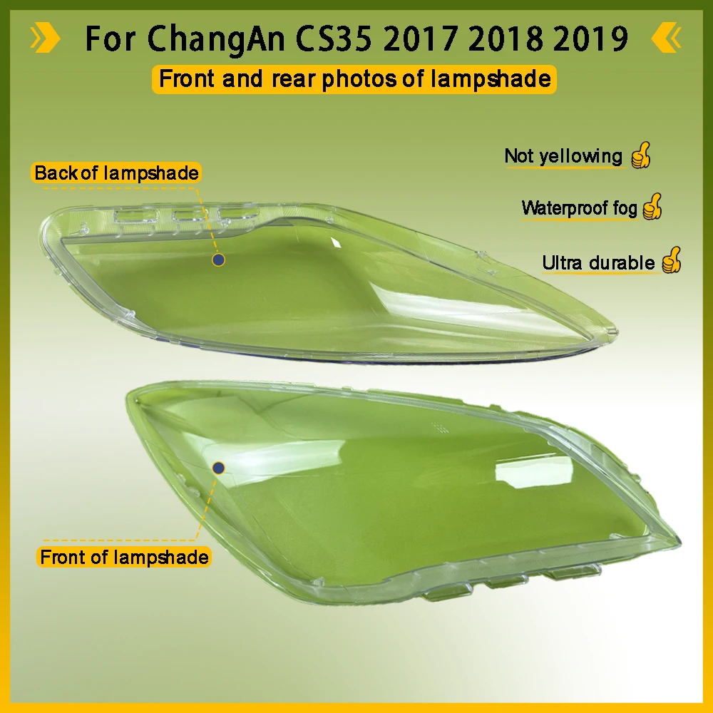 For ChangAn CS35 2017 2018 2019 Car Front Lens Light Head Lamp Lampcover Headlight Shell Transparent Lampshade Headlight Cover