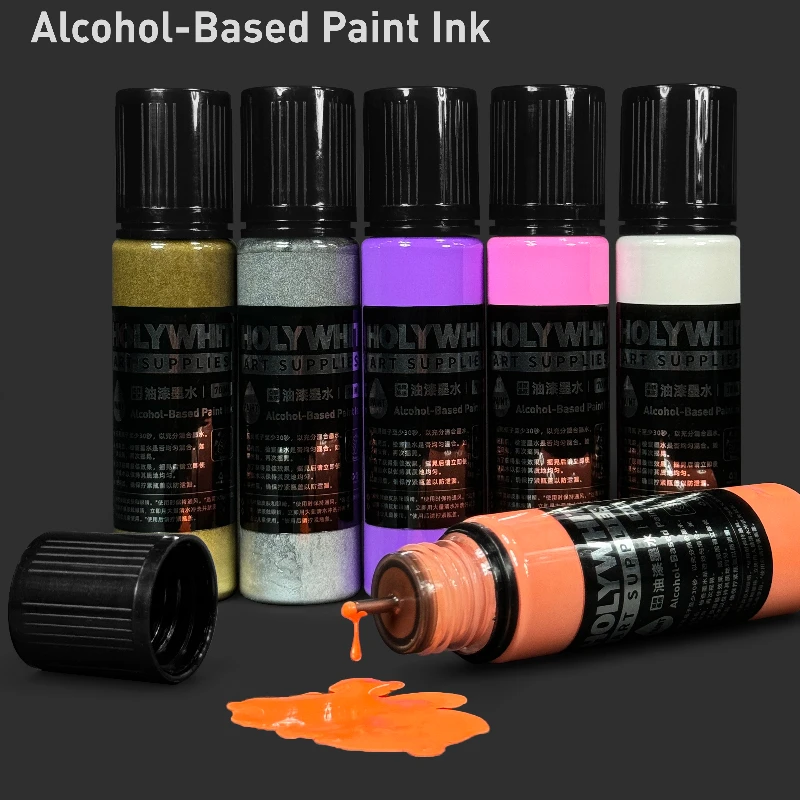 28 Color Alcohol Based Paint Ink 70ml Oil-based Supplement Liquid Graffiti Hand Drawn DIY Waterproof Non Erasable Acrylic Paint