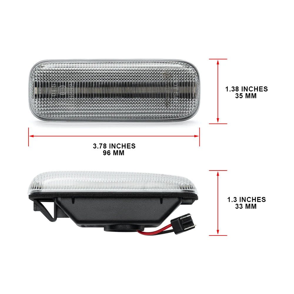 Dynamic Sequential Side Marker Blinkers For Benz W163 Gen1 ML320 ML430 98-03 ML55 AMG 00-03 Flowing Turn Signal Parking Lights