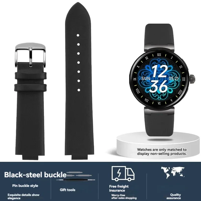 Кожаный браслет для часов Aigo Patriot Smartwatch GT V2, ремешок из воловьей кожи AIGO WATCH GT8/GT3, мягкая мужская и женская телячья кожа