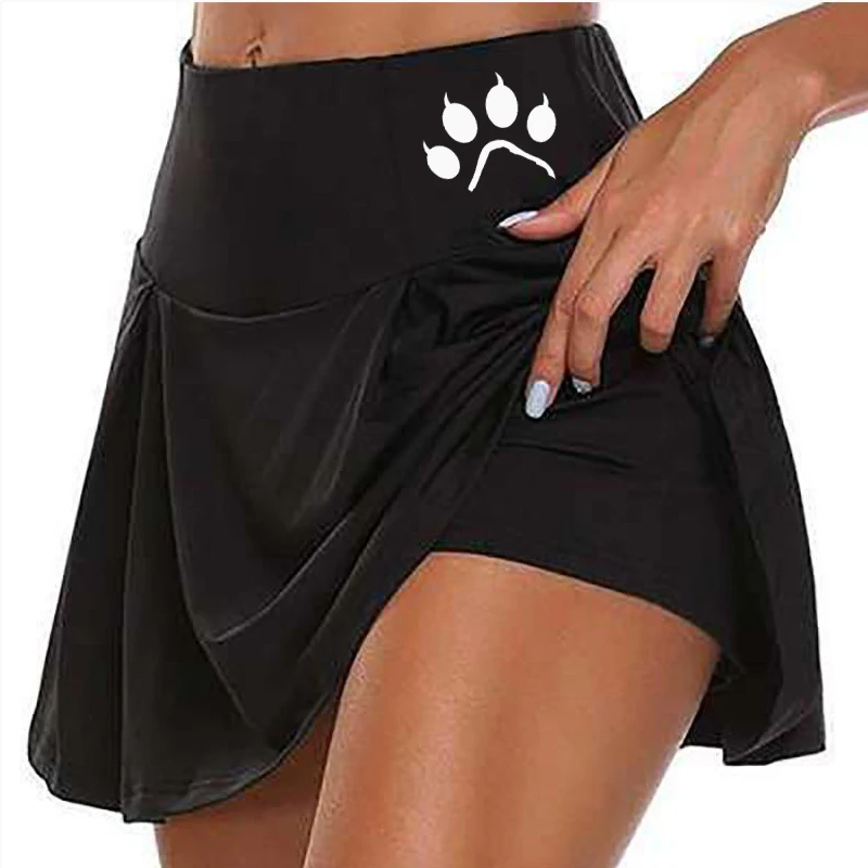 Jupes de tennis imprimées mignonnes pour femmes, mini jupe courte, taille haute, athlétique, course à pied, séchage rapide, sport, yoga, golf, fitness, 2023