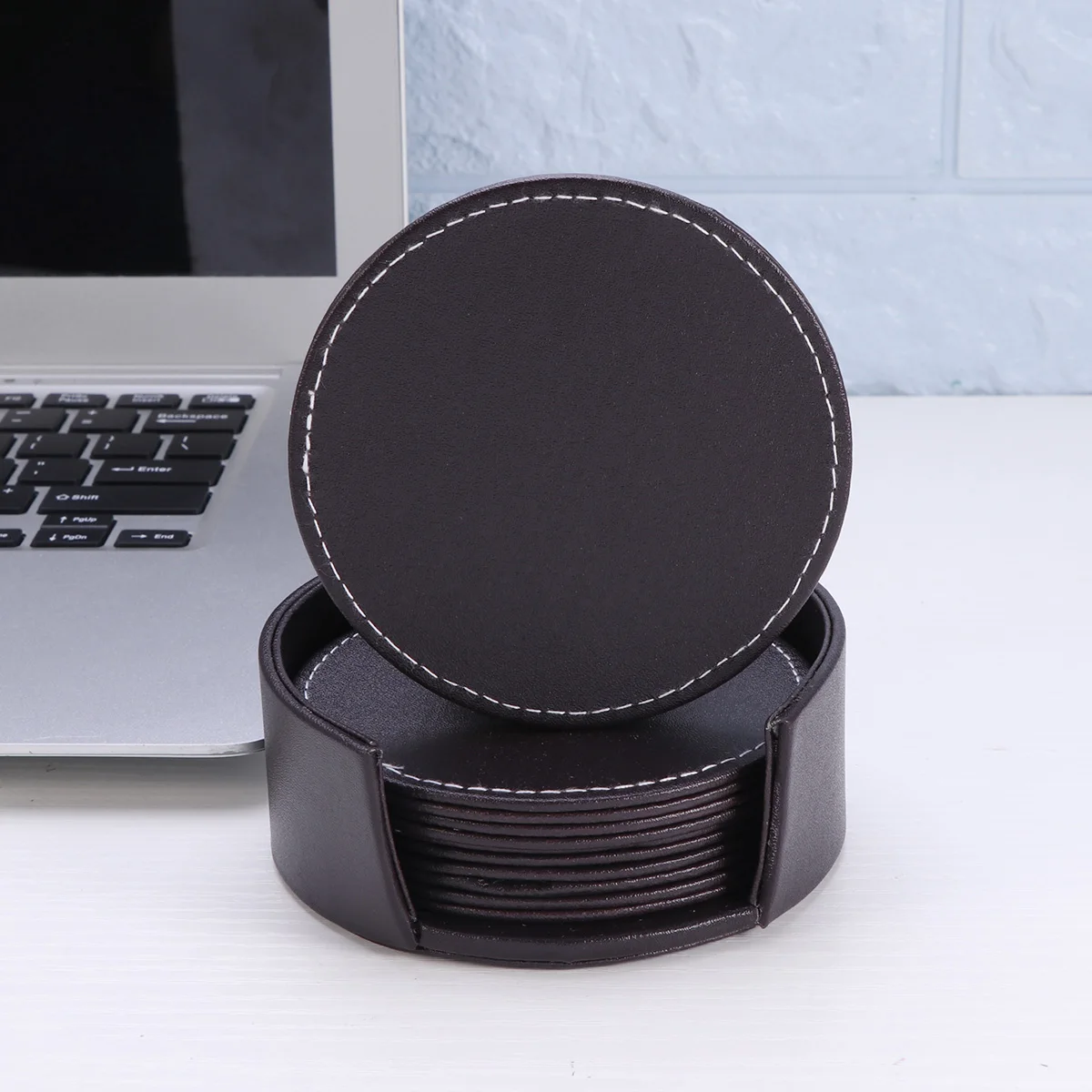 

Round Coaster Set Cup Mat Non Slip Cold Drink Mats Protect Table Surface Stylish Bar Decor