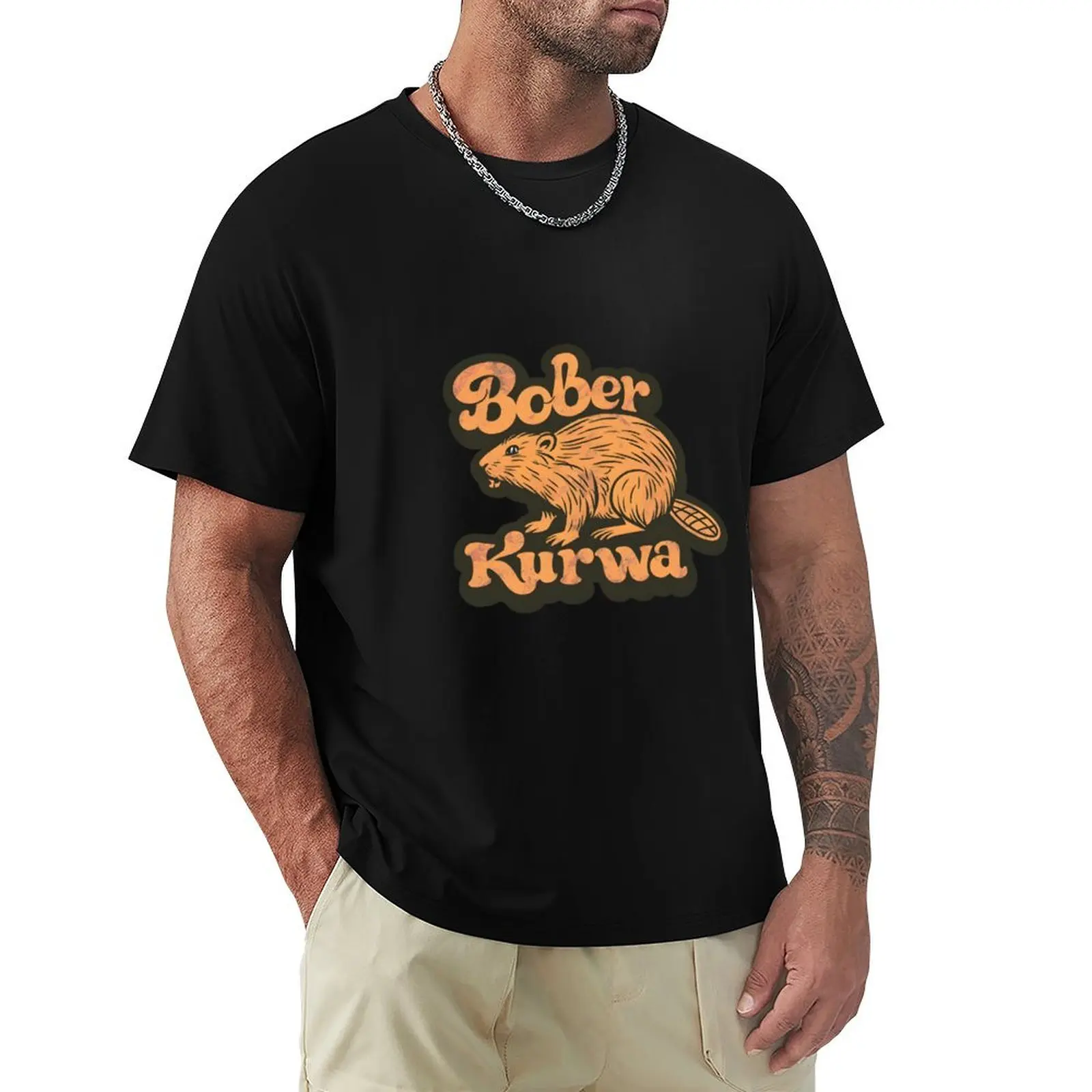 Bobr Kurwa - Bober Beaver Bobr Boberek T-Shirt Large Size Breathable Tee