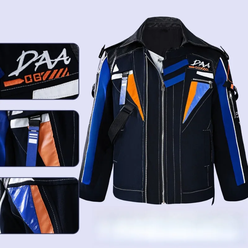 Game Love and Deepspace Caleb Cosplay Costume Coat Wig Motorcycle Riding Suit Soft Dolll for Men Women Anime Halloween Outfit