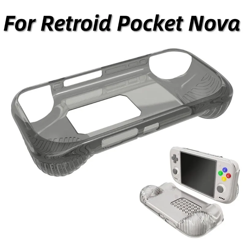 Für Retroid Pocket Nova Hülle TPU Schutzhülle Rutschfester Ergonomischer Griff Stoßfeste Transparente Schutzhülle Zubehör