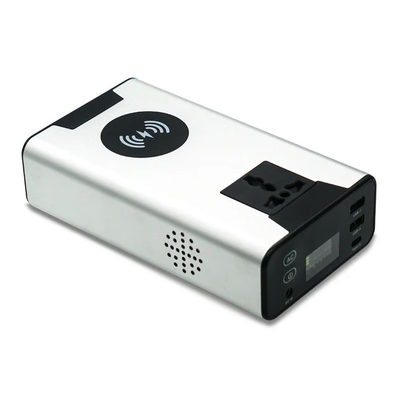 Mini Emergency Wireless Portable Rechargeable Power Station For Outdoor Camping 100W With Pd Type C Laptop Power Bank