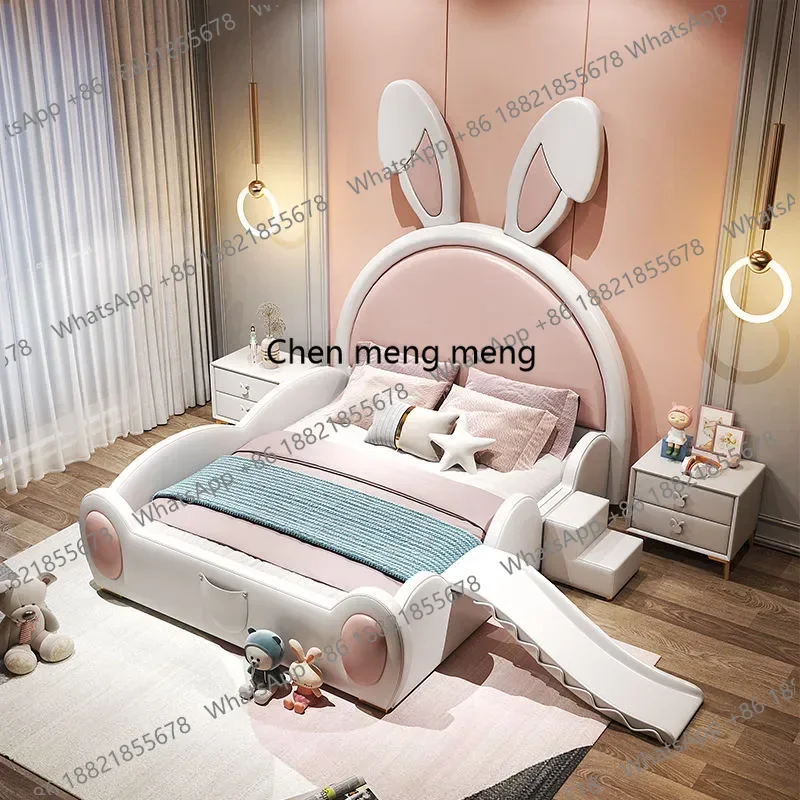F150Support Headboard Bed Wooden Pretty Unique Living Room Frame Beds Kids Modern Princess Modern Cama Infantil Bedroom Furnitur
